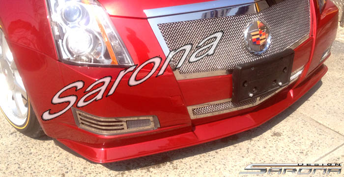Custom Cadillac CTS Front Bumper Add-on  Sedan Front Lip/Splitter (2008 - 2013) - $450.00 (Part #CD-002-FA)